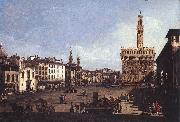 BELLOTTO, Bernardo The Piazza della Signoria in Florence oil
